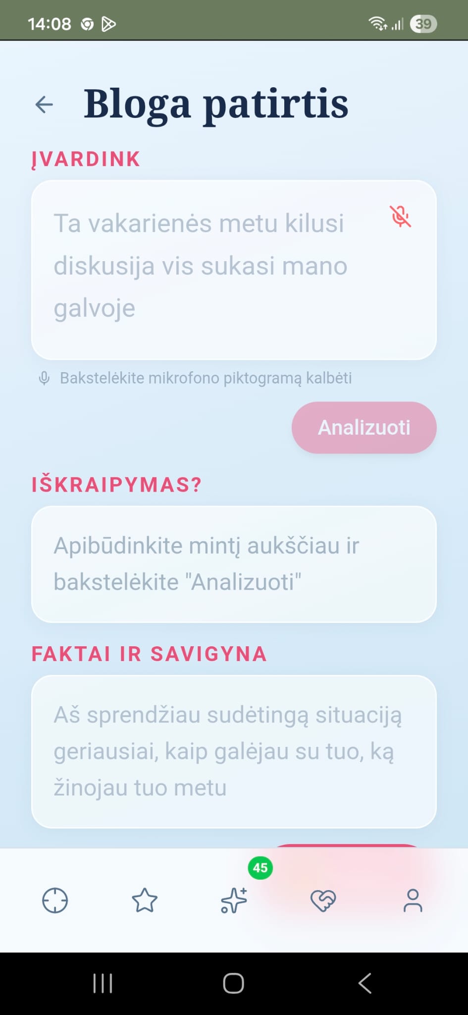 Bloga patirtis